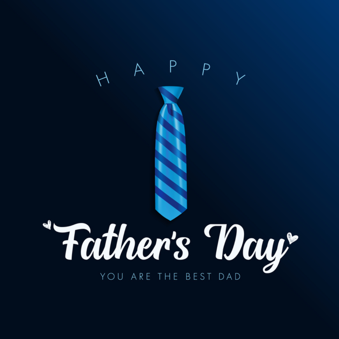 Póster creativo del día del padre publicación de Instagram azul suave dominante y corbata