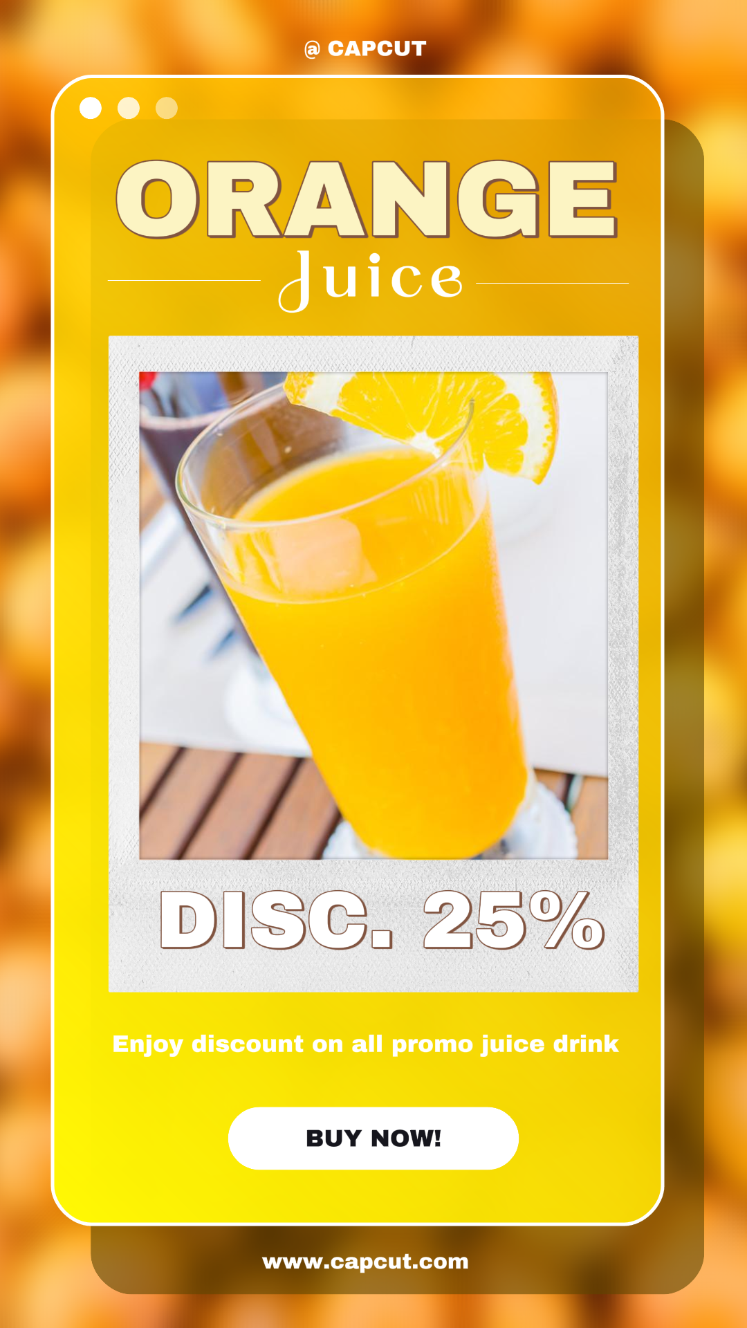 Orange Juice Promo Instagram Story