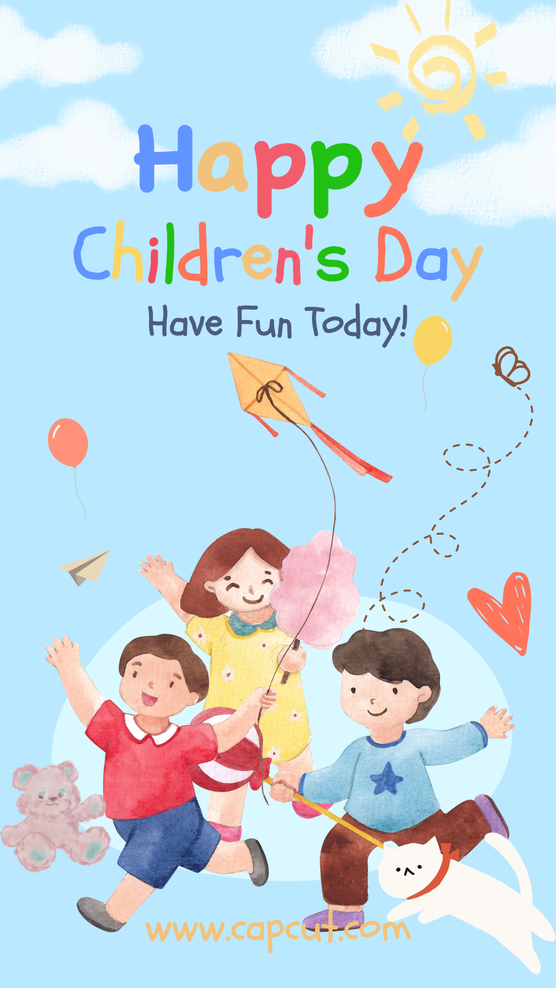 Poster Kreatif Hari Anak Ilustrasi Tik Tok