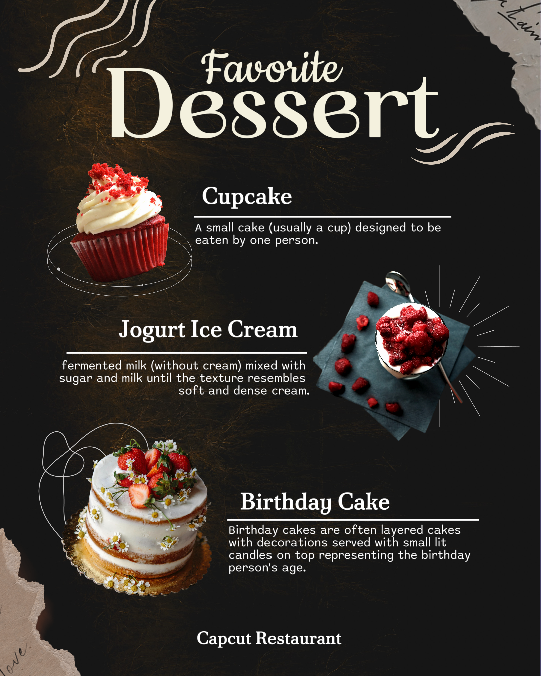 Dessert Menu