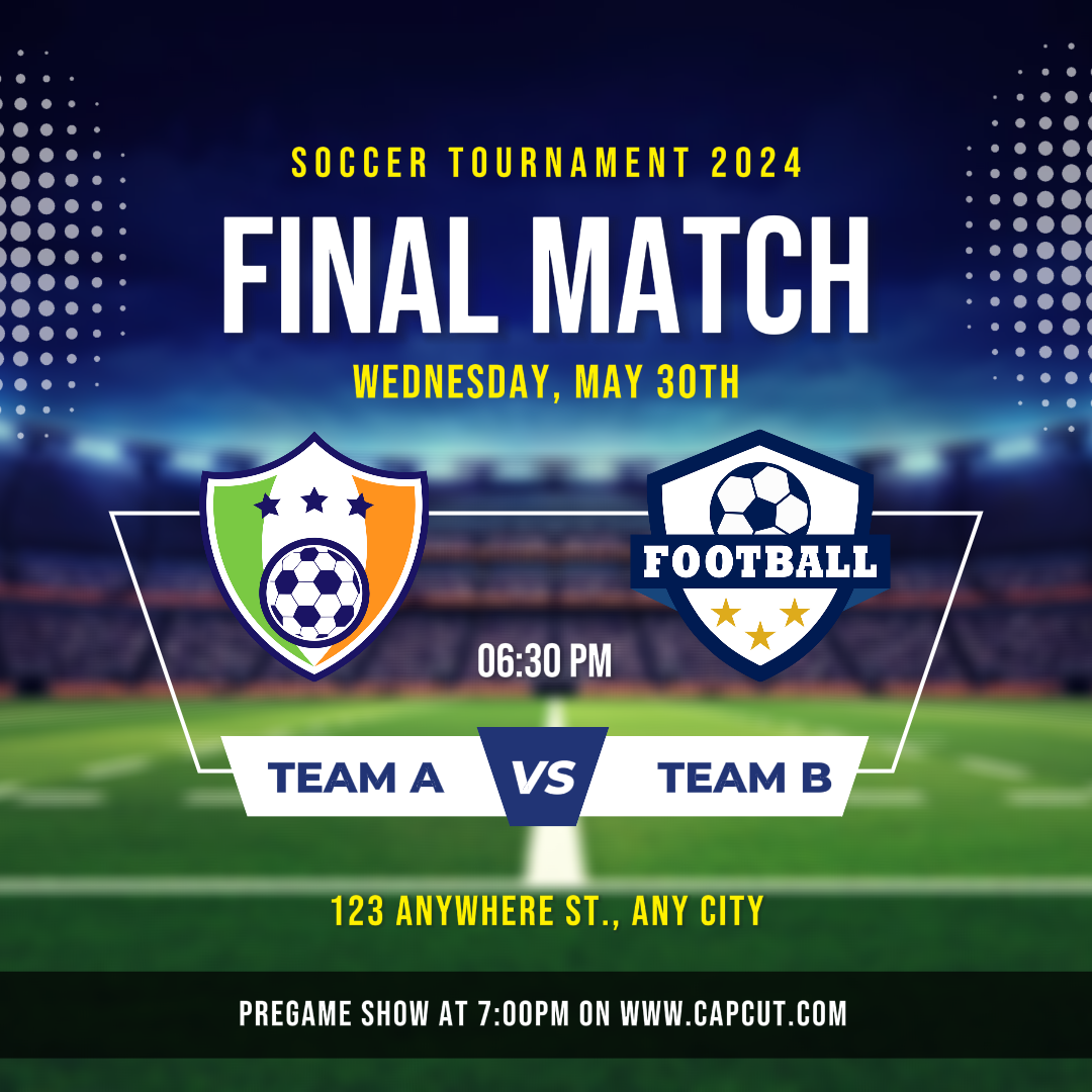 Poster Kreatif Olahraga dan Pertandingan Instagram Post Football Match Day