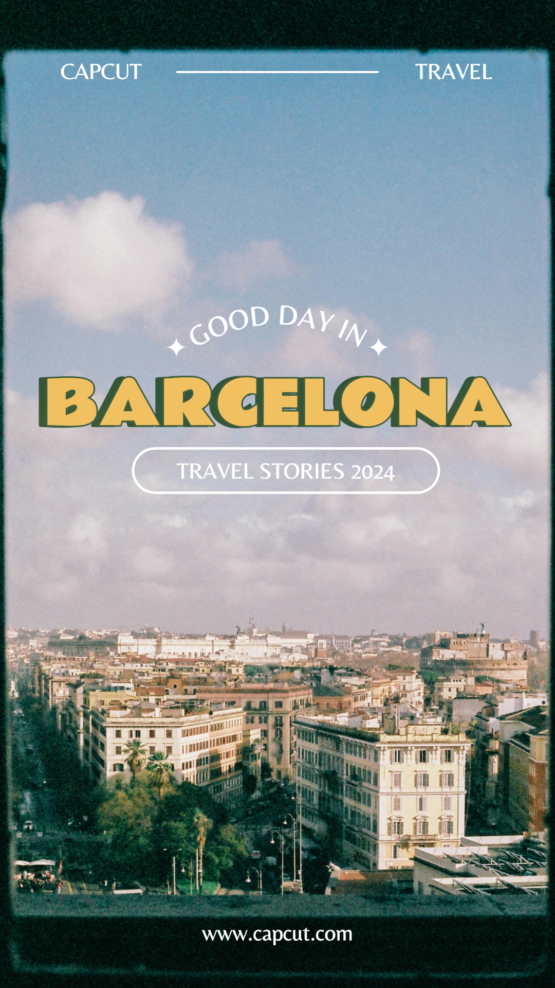 Travel Creative Poster Instagram Story Guten Tag in Barcelona