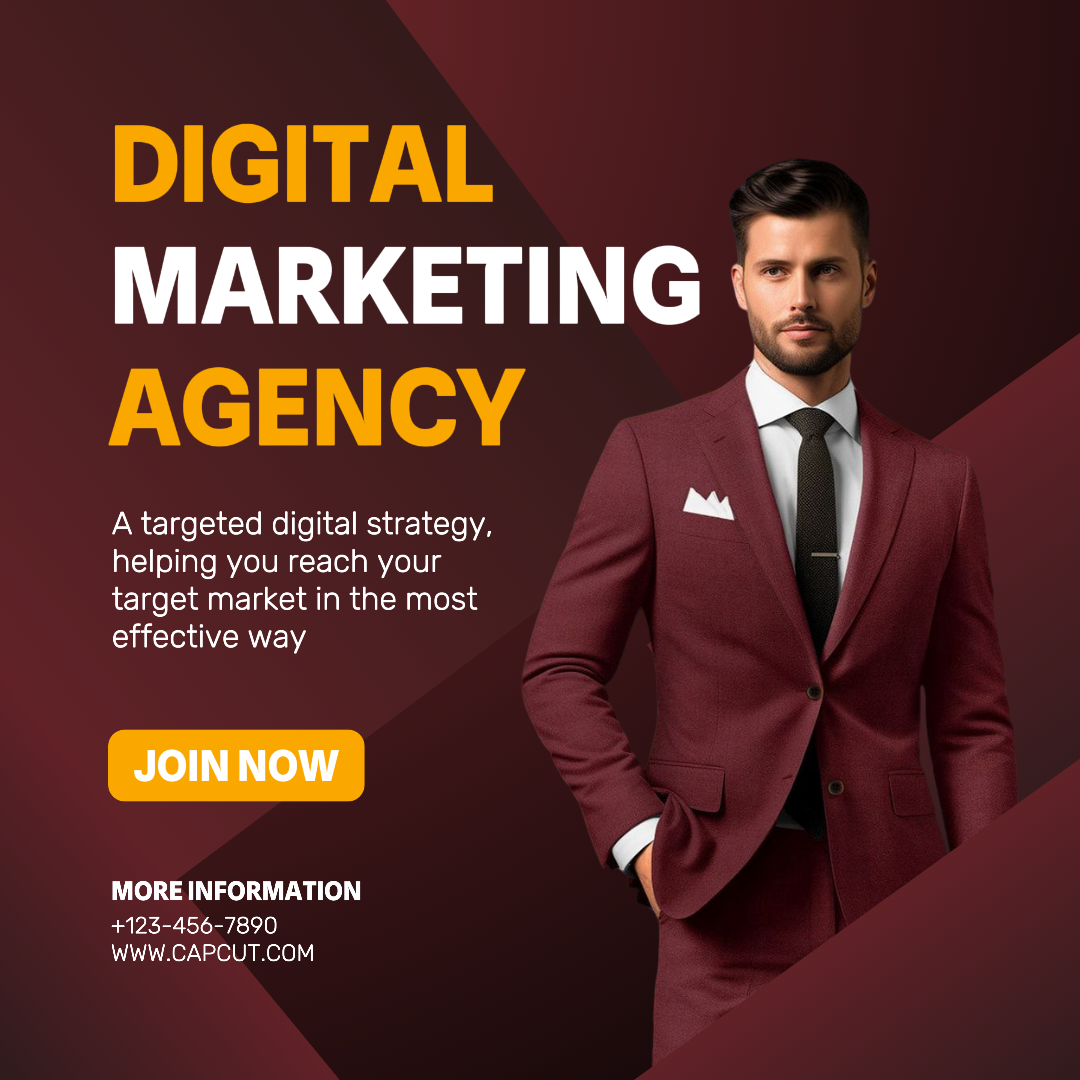 Cartel creativo digital de negocios y oficina rojo publicación creativa de instagram