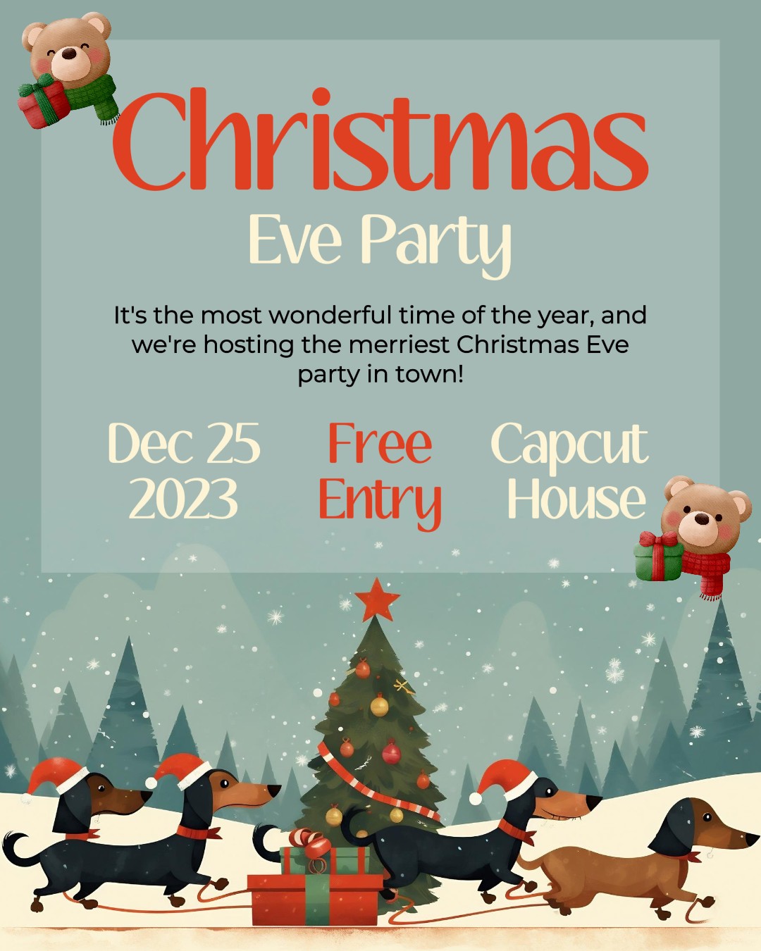 Christmas Eve Party Invitation Instagram Post
