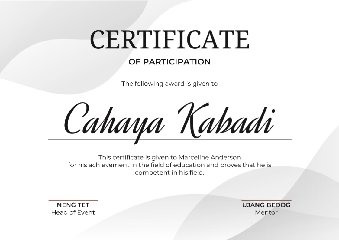 Non-marketing Education - Certificate Gold Modern