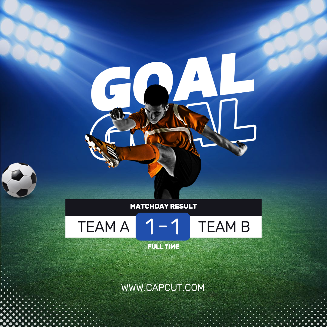 Esporte e partida Pôster criativo Instagram Post Dia do jogo de futebol