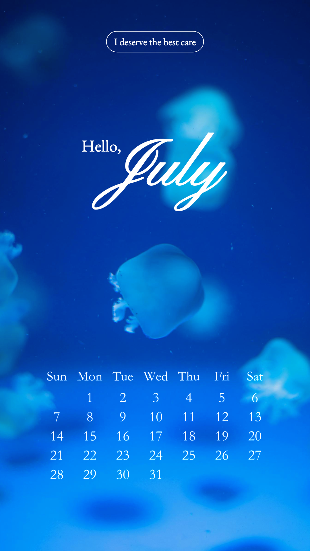 Poster kreatif wallpaper kalender Juli