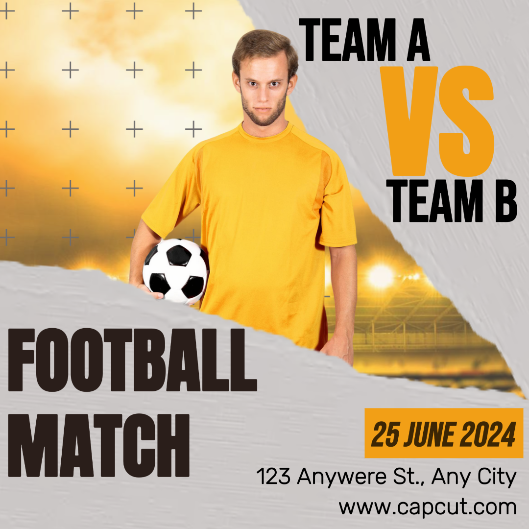 Poster Pemasaran Olahraga dan Pertandingan Pertandingan Sepak Bola