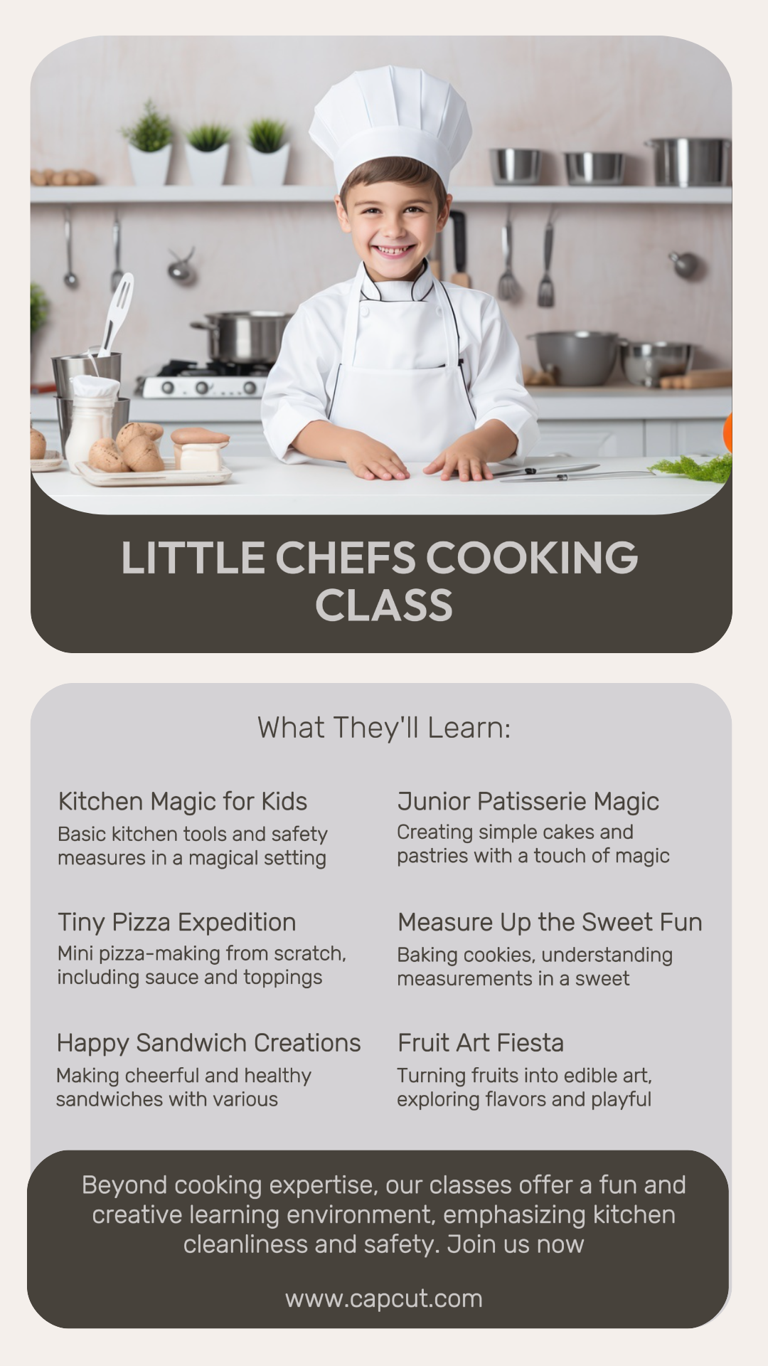 Education and Training Little Chefs Cooking Class