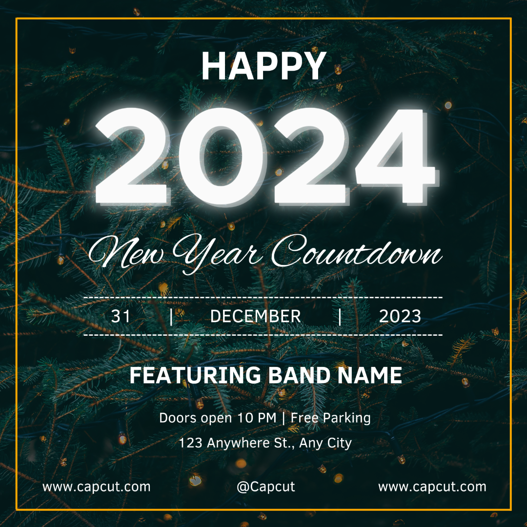 New Year Countdown Party Invite Template