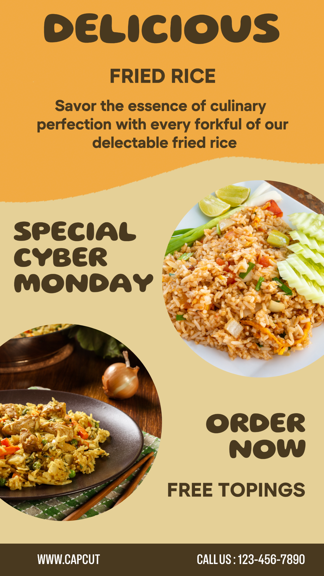 CYBER MONDAY FRIED RICE SALES INSTAGRAM POST