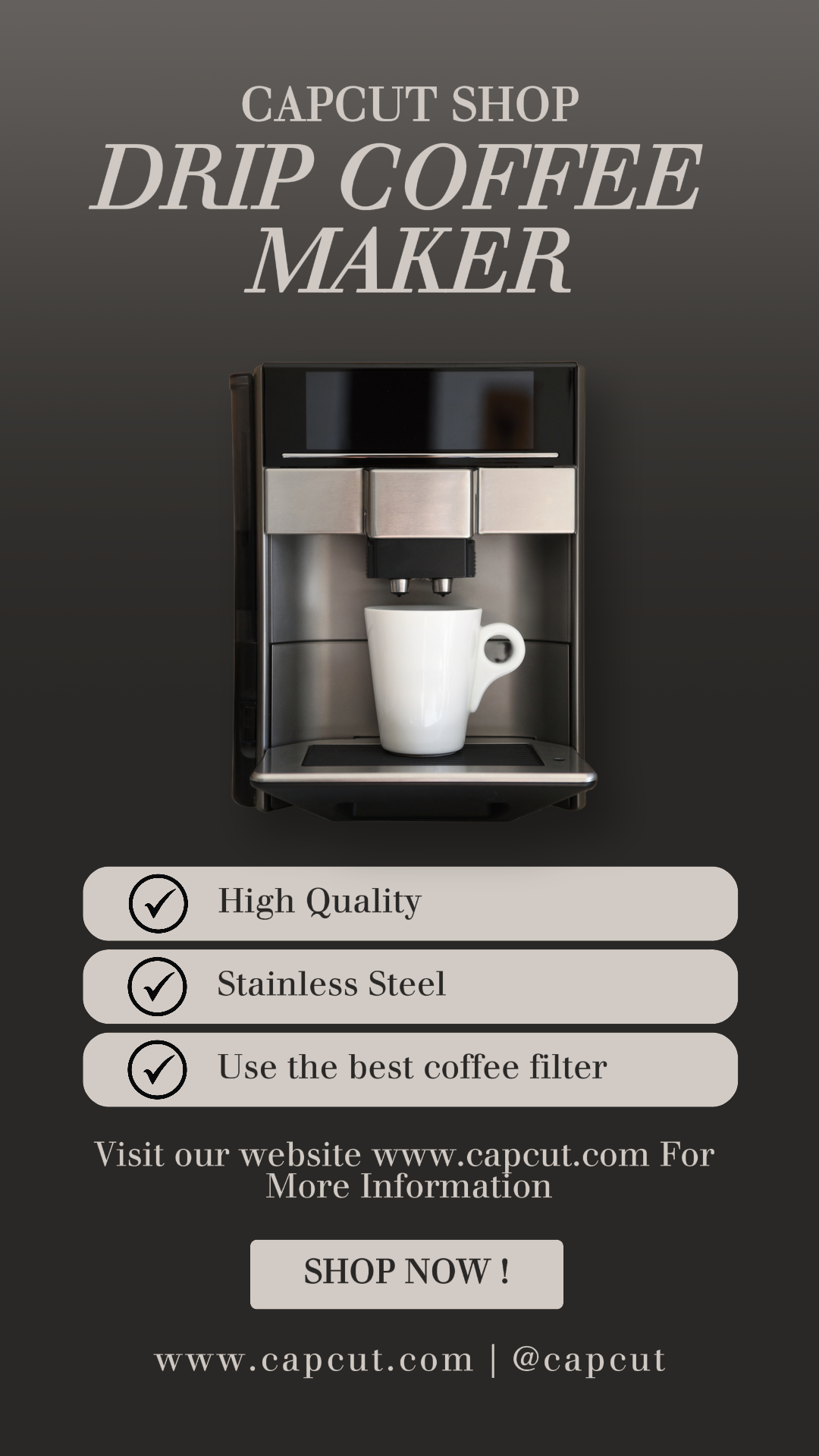 Electronic Drip Coffee Maker Product Display
