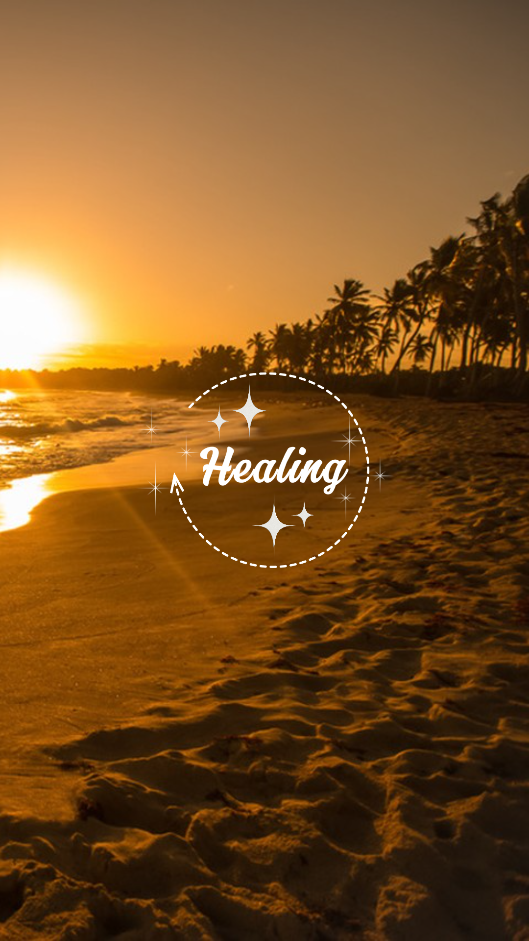 Wallpaper Kreatives Poster Blick auf den Strand am Nachmittag