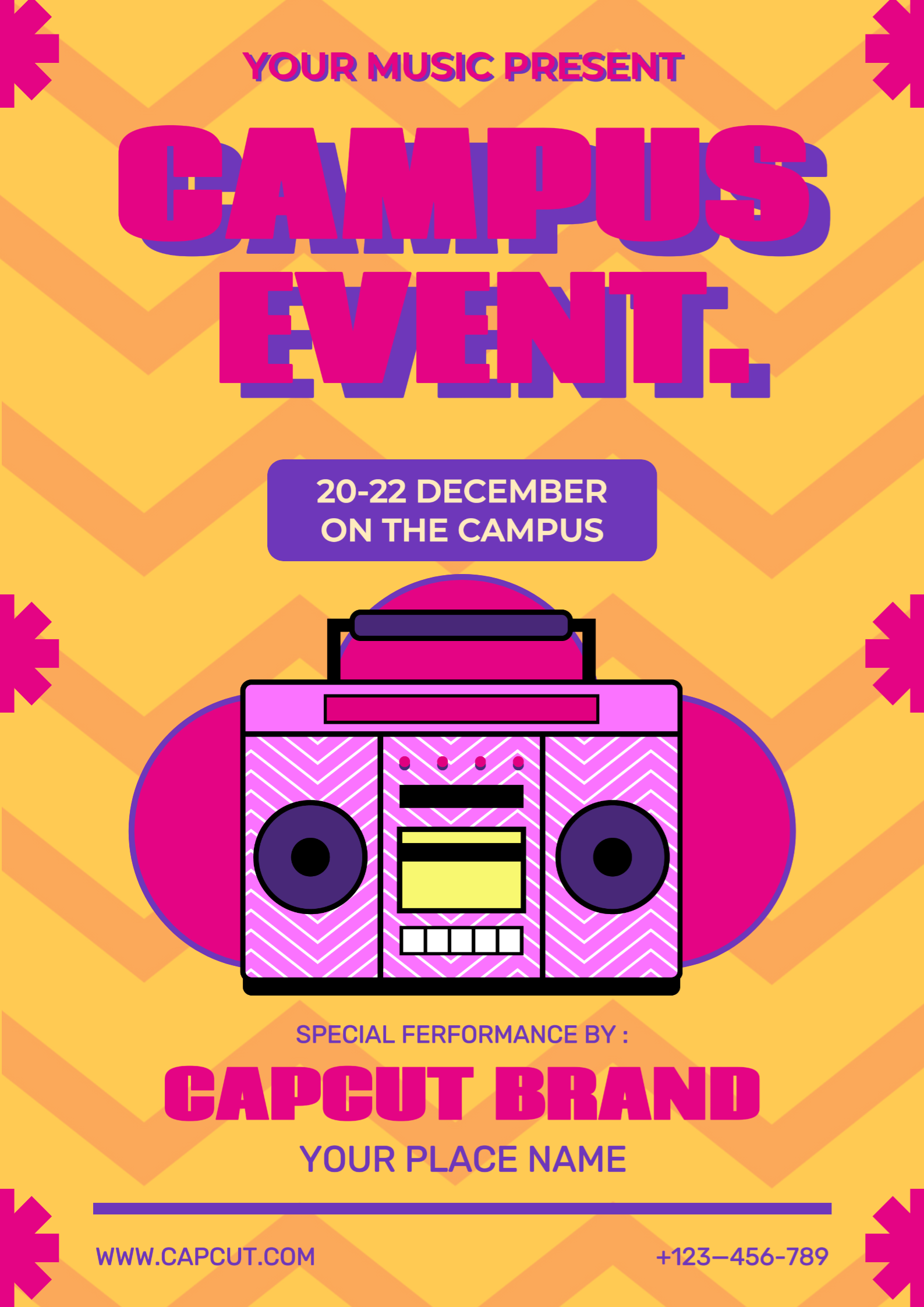 Música de póster de campus sin marketing