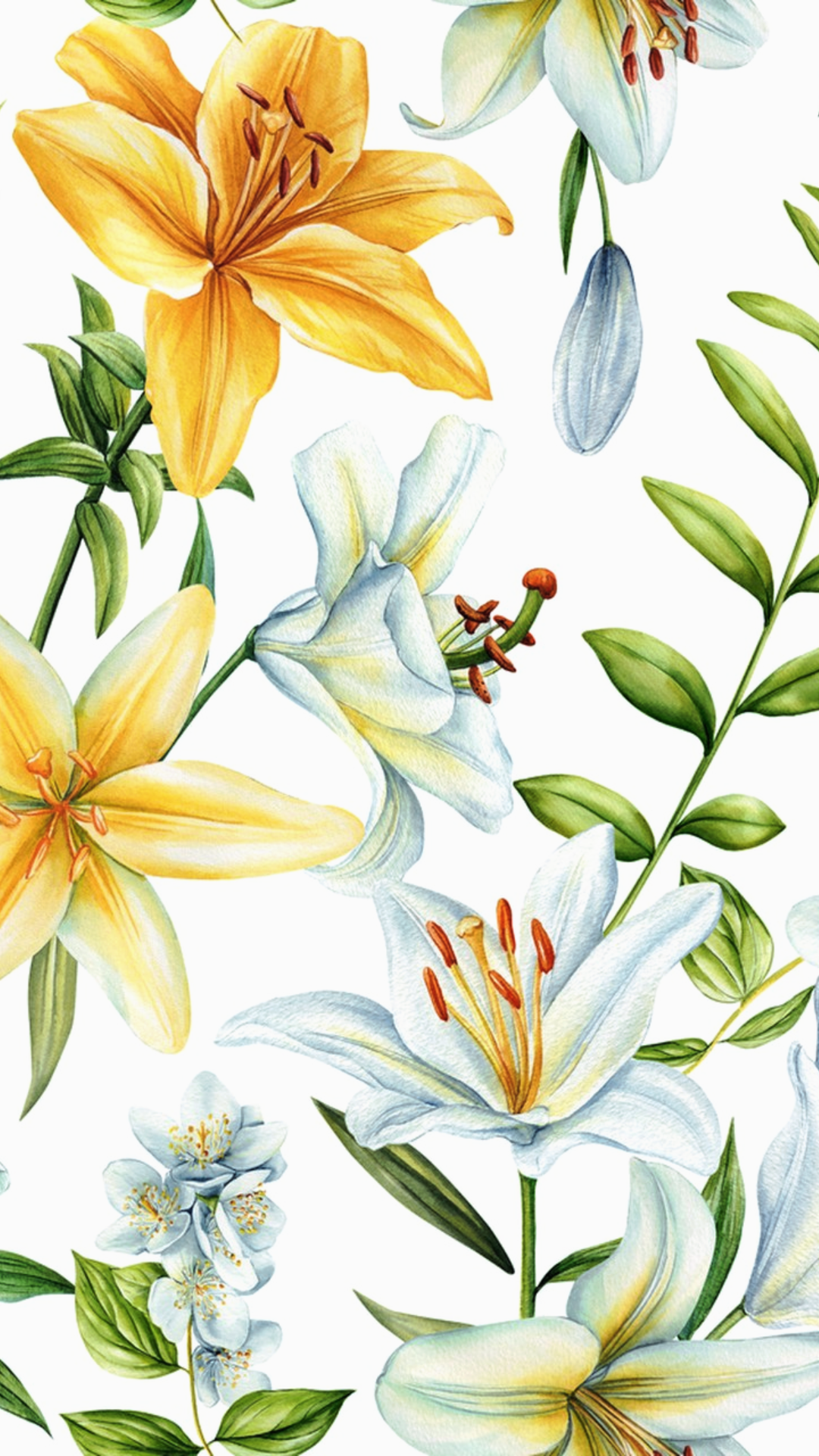 Papel de parede criativo cartaz flor amarelo