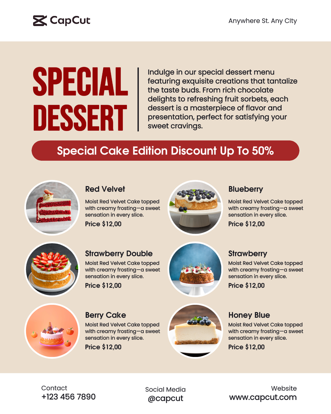 Promoção de Alimentos e Bebidas Sobremesas