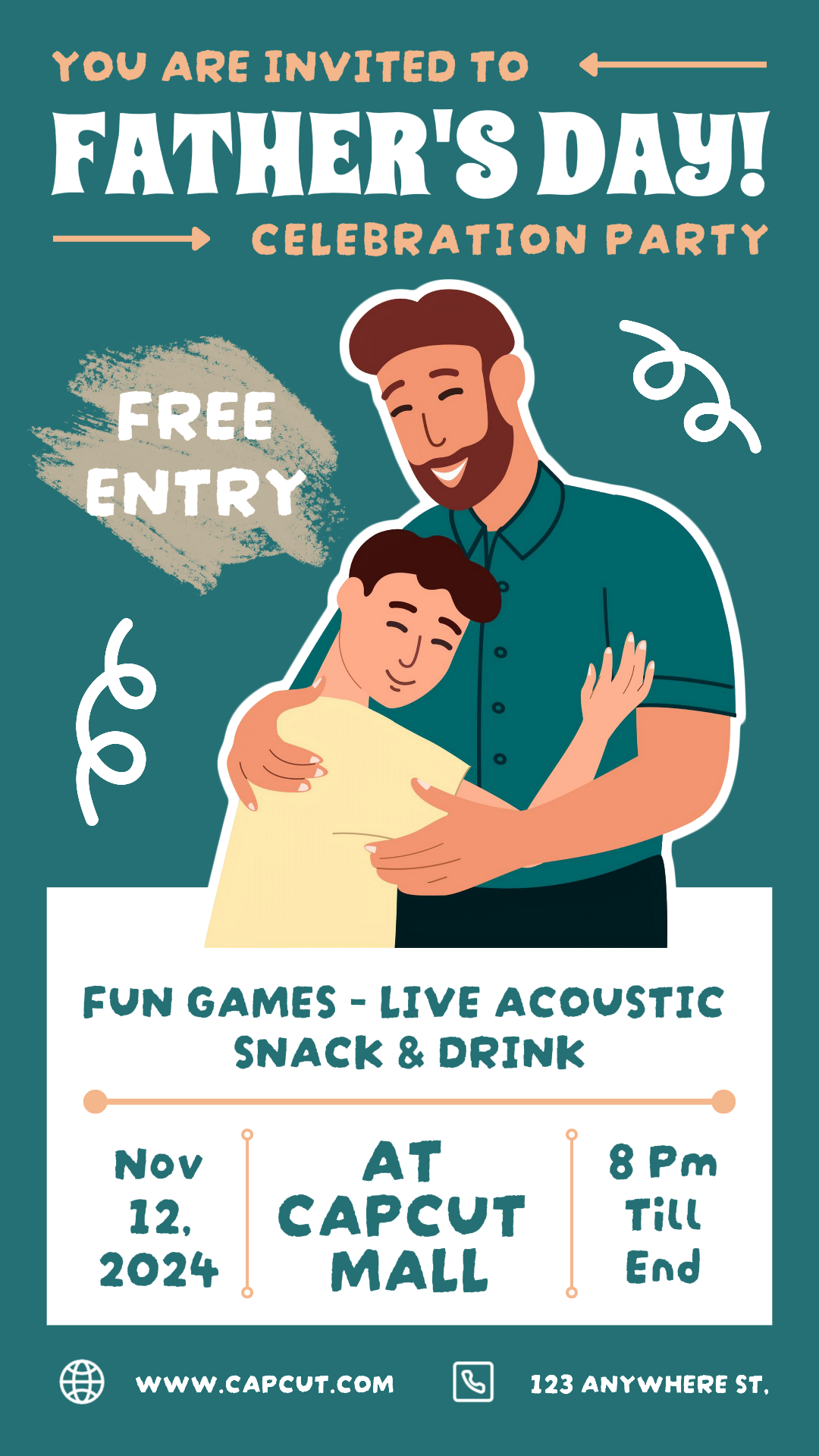 Cartel creativo del día del padre Tiktok