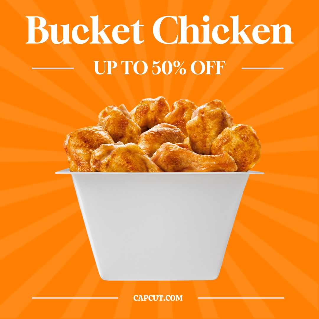 Cubo De Alimentos Promoción De Pollo Publicación De Instagram