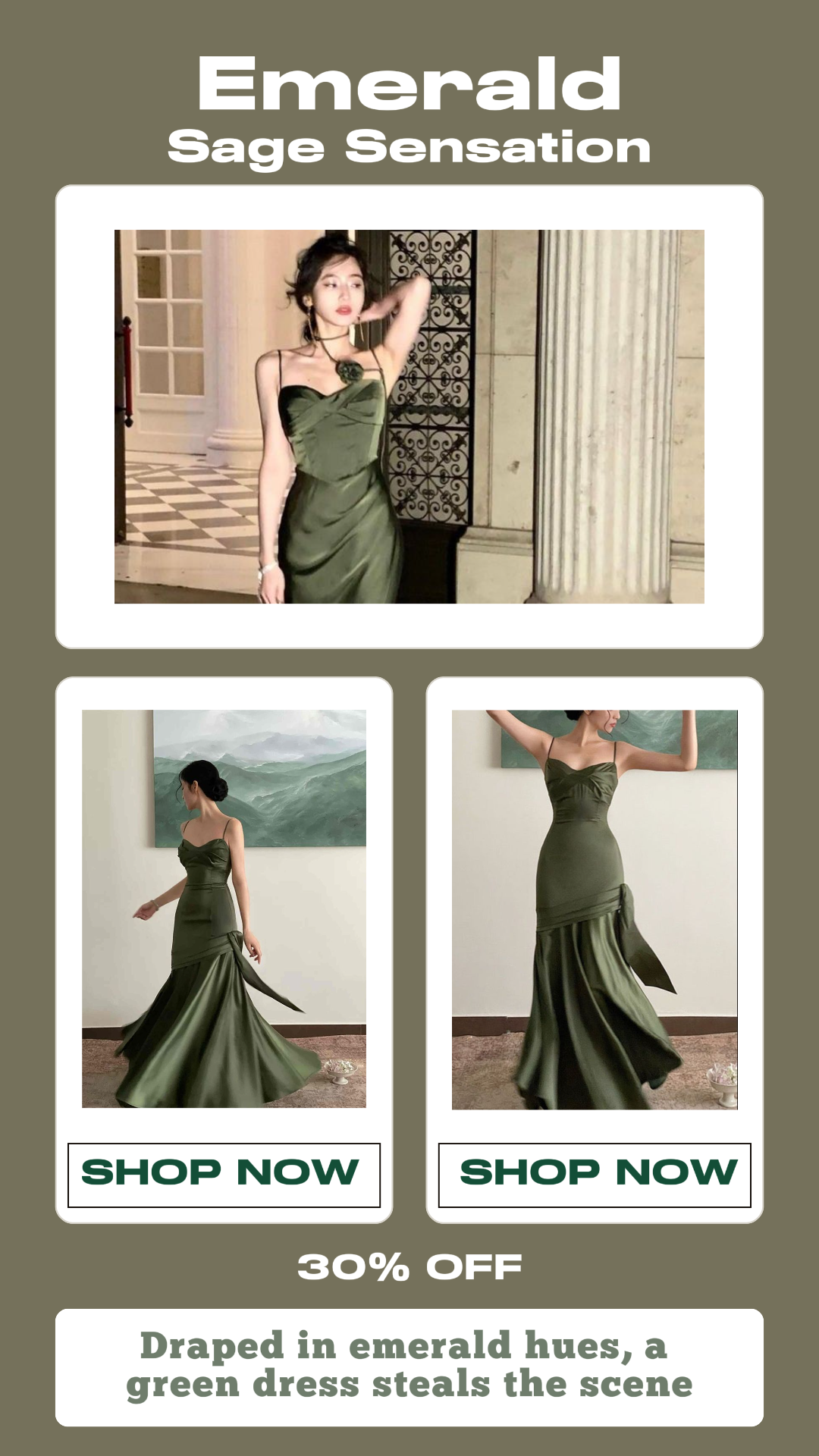 Industri Mode - Iklan Gaun Zamrud Instagram - Kisah Instagram