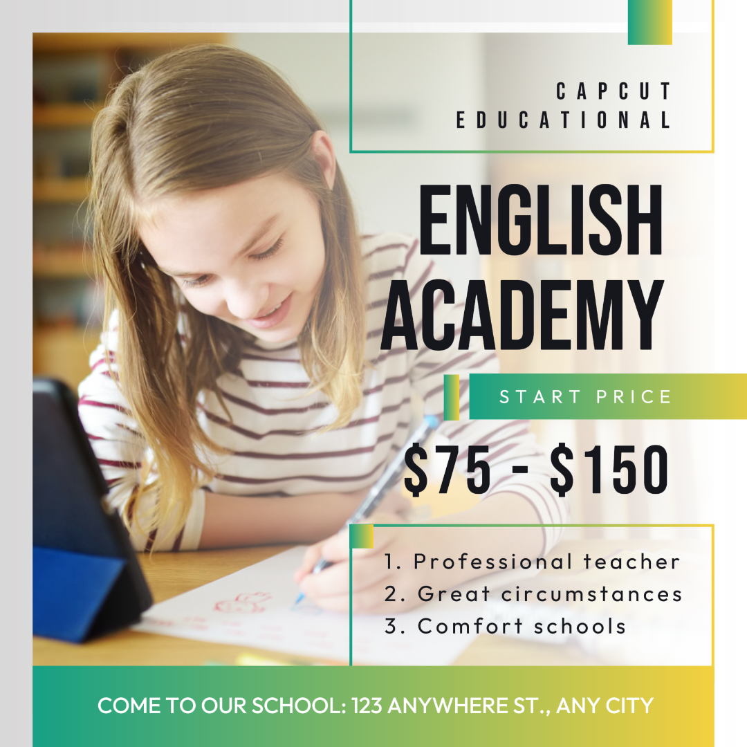 Affiche marketing - Promotion générale - English Academy