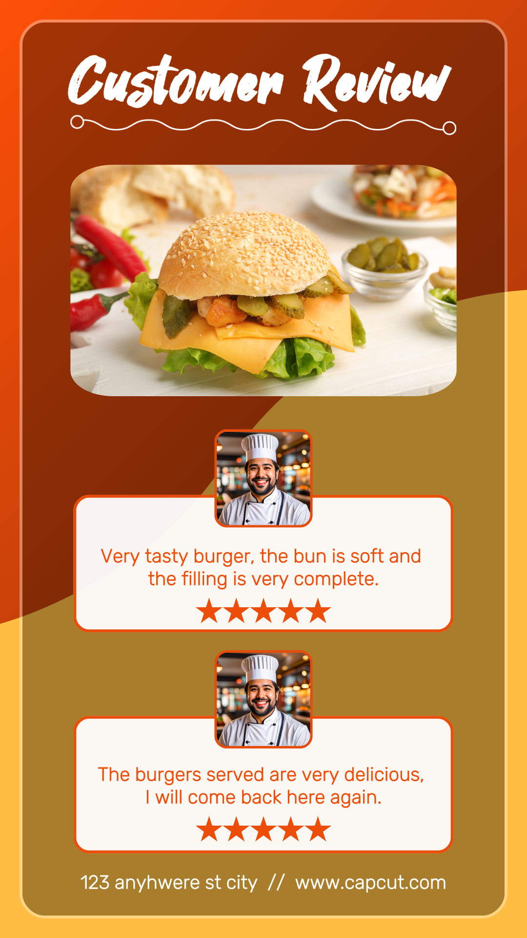Lebensmittel und Getränke Kundenrezension Instagram Story