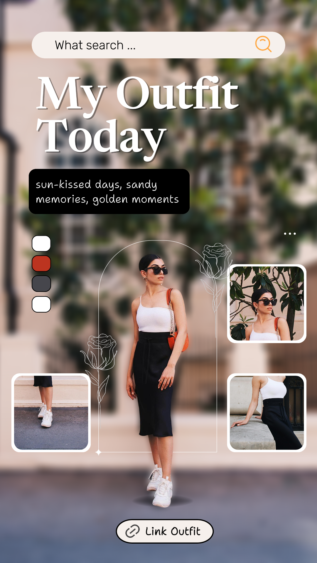 今日Instagram故事的服装和鞋子展示产品服装