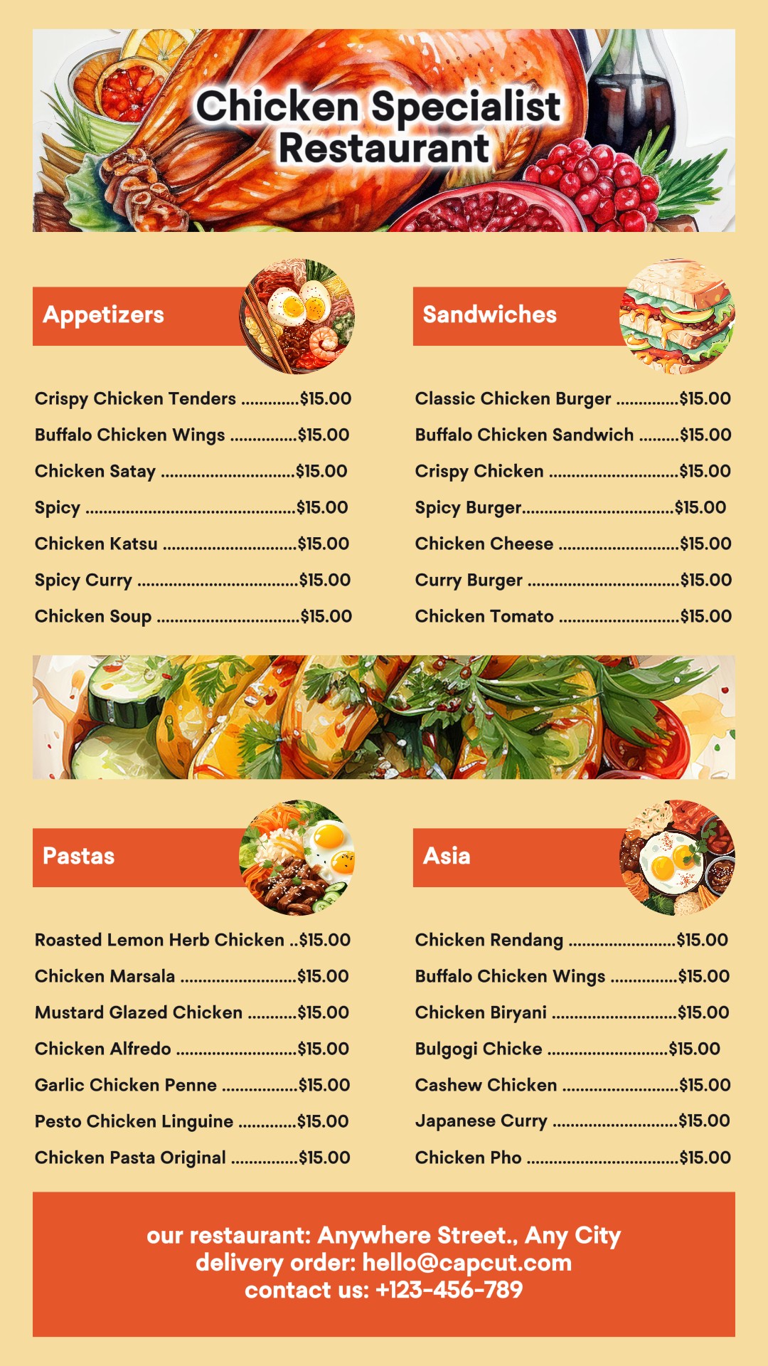 Chicken Specialist Restaurant Menu
