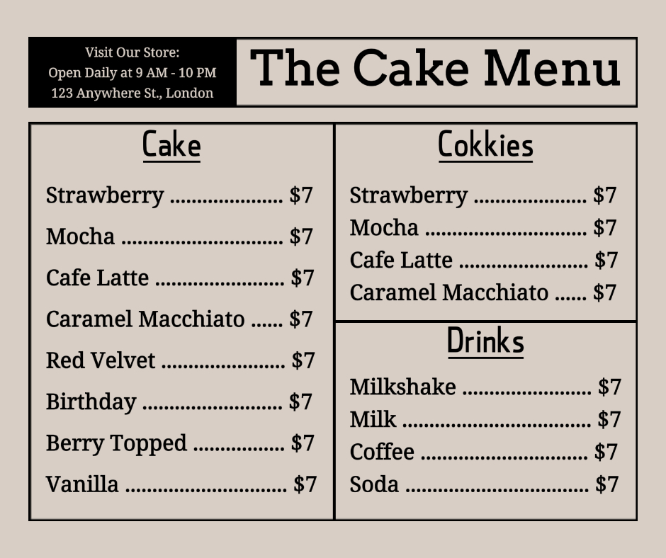 Kue Menu Facebook Posting