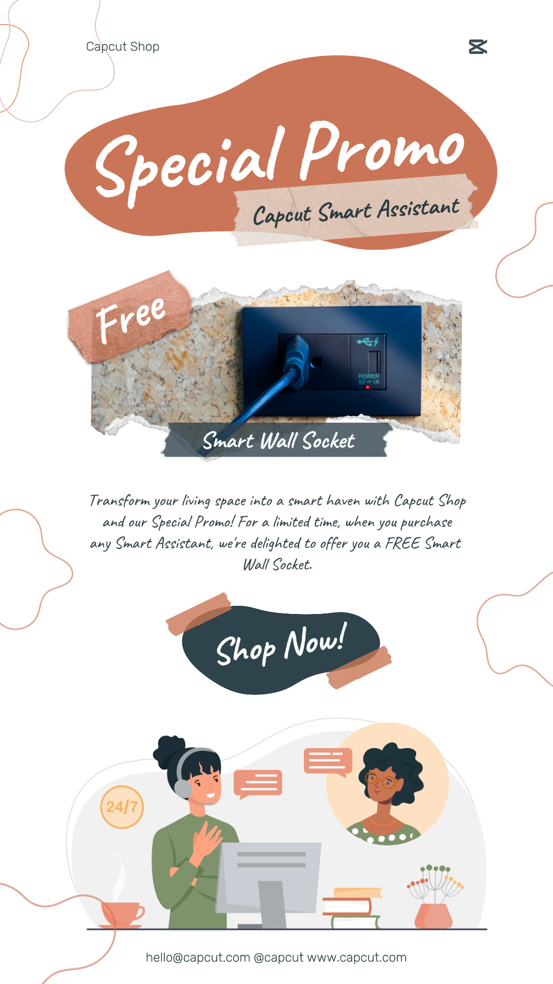 Tecnología Asistente Inteligente Promo Historia de Instagram