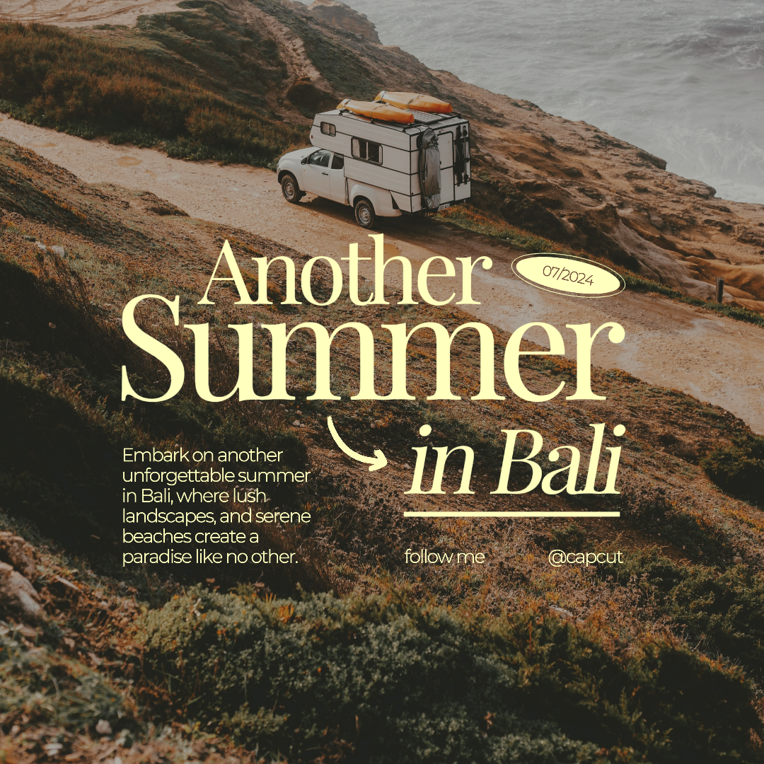 Affiche créative de voyage TikTok un autre été