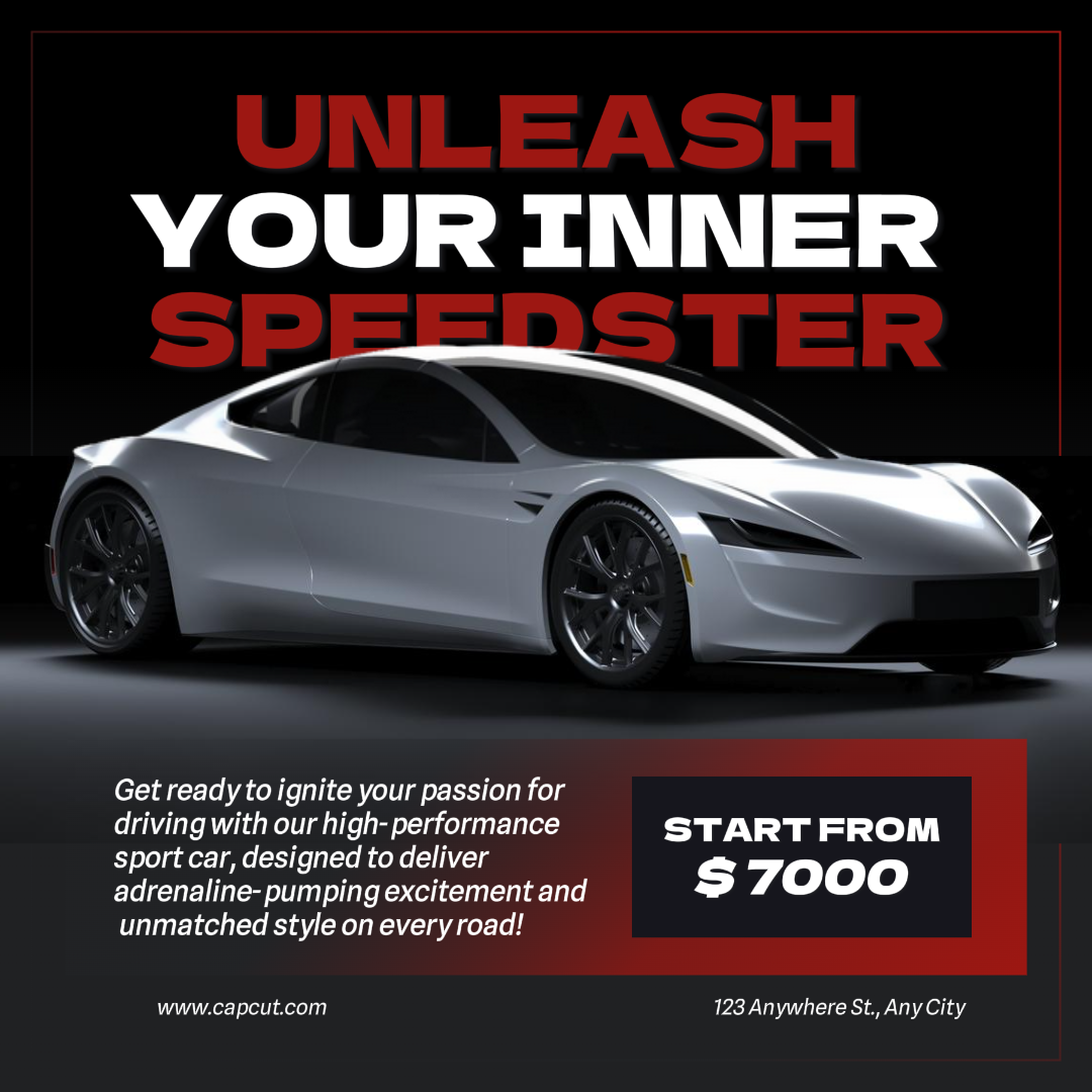 Carros Marketing Poster Promoção Vendas de carros Instagram Post