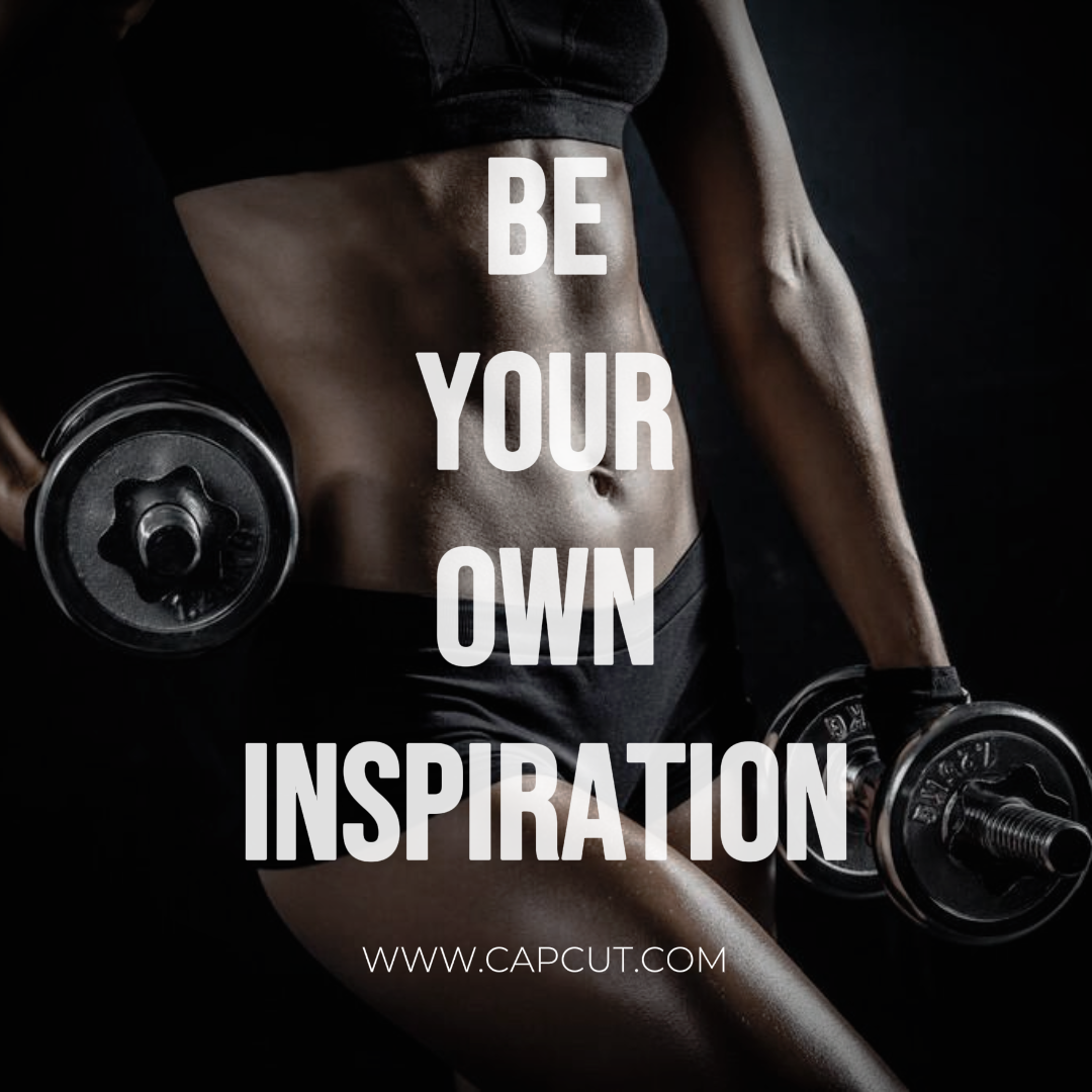 Entrenamiento y fitness Póster creativo Publicación de Instagram SE TU PROPIA INSPIRACIÓN