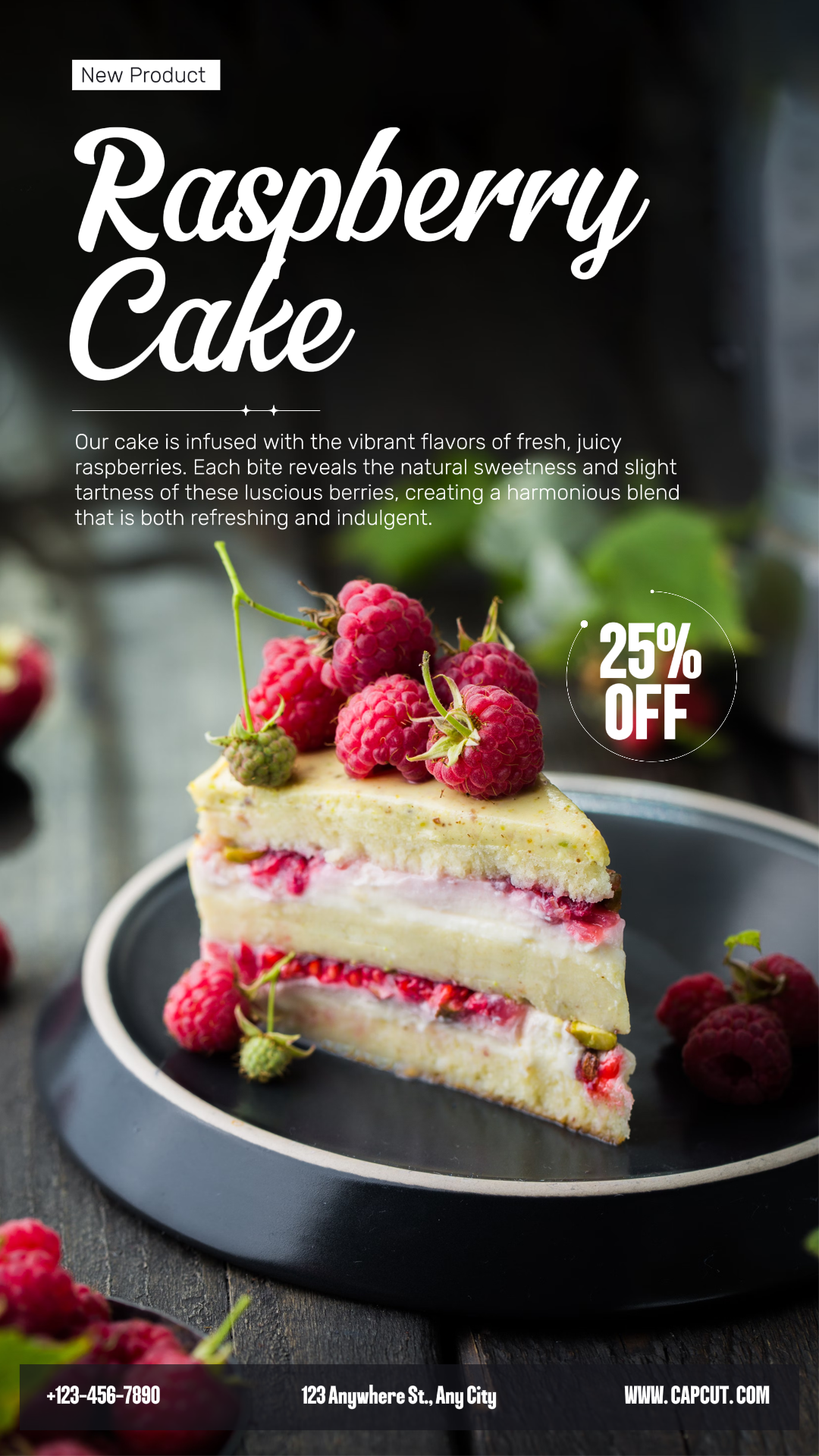 푸드 케이크 제품 디스플레이 할인 인스타그램 스토리