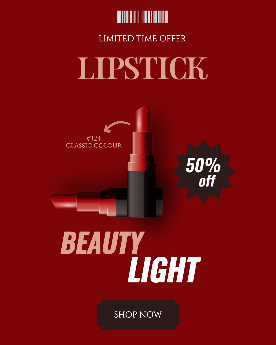 kecantikan dan perawatan pribadi promosi lipstik potret instagram