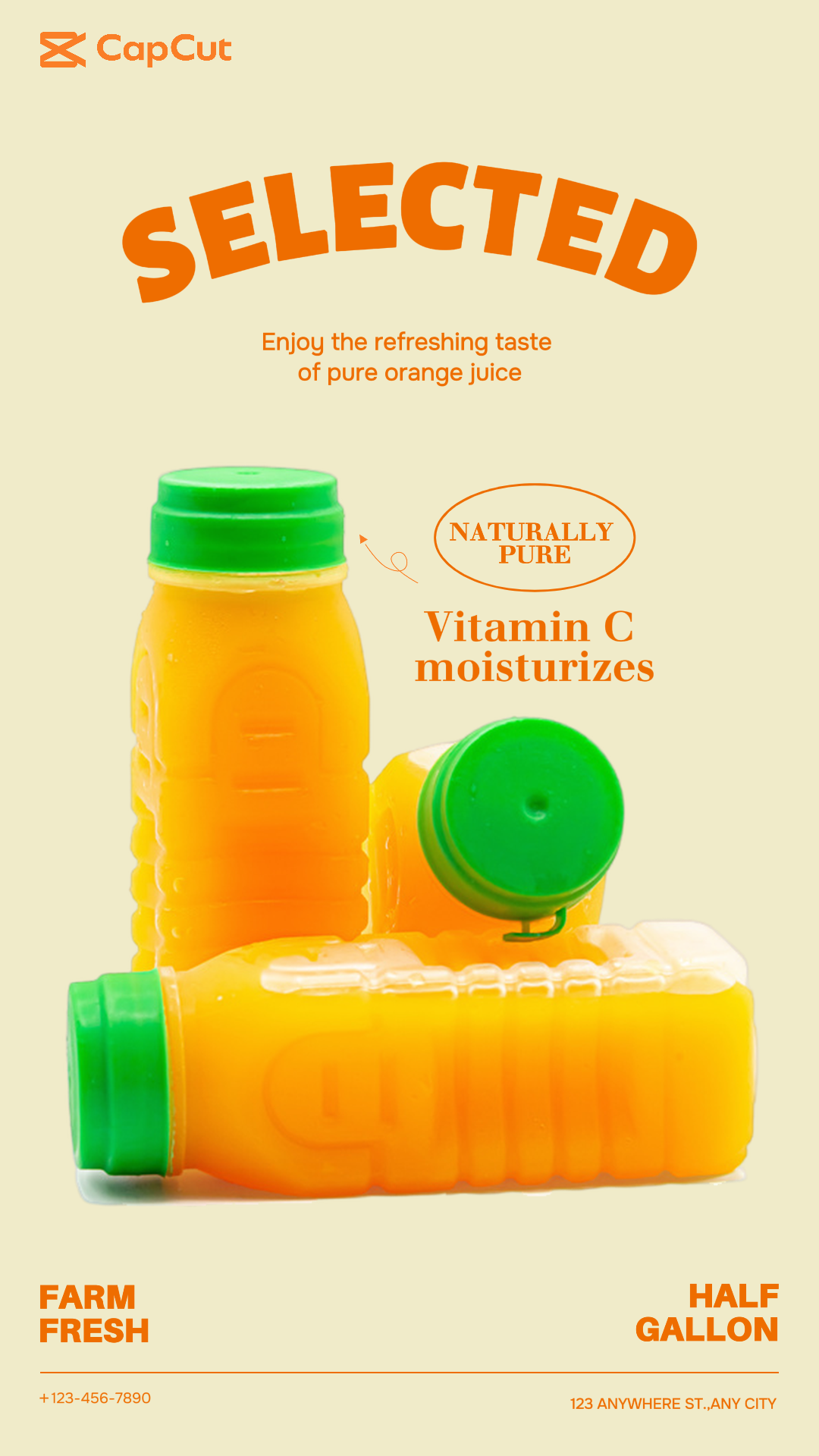 foodstuff&orange juice publicize Minimalist style