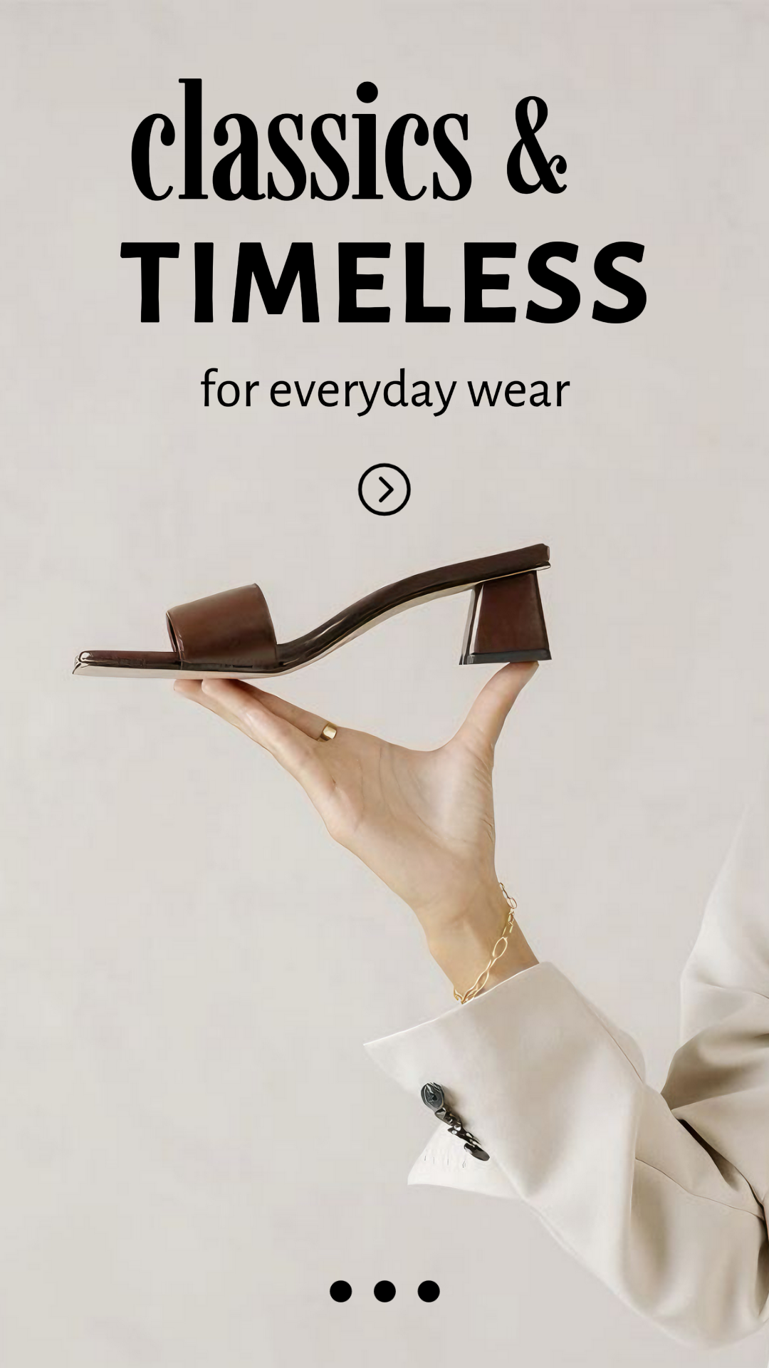 Clothing and shoes Marketing Poster IG Story Shoes Classics & Timeless