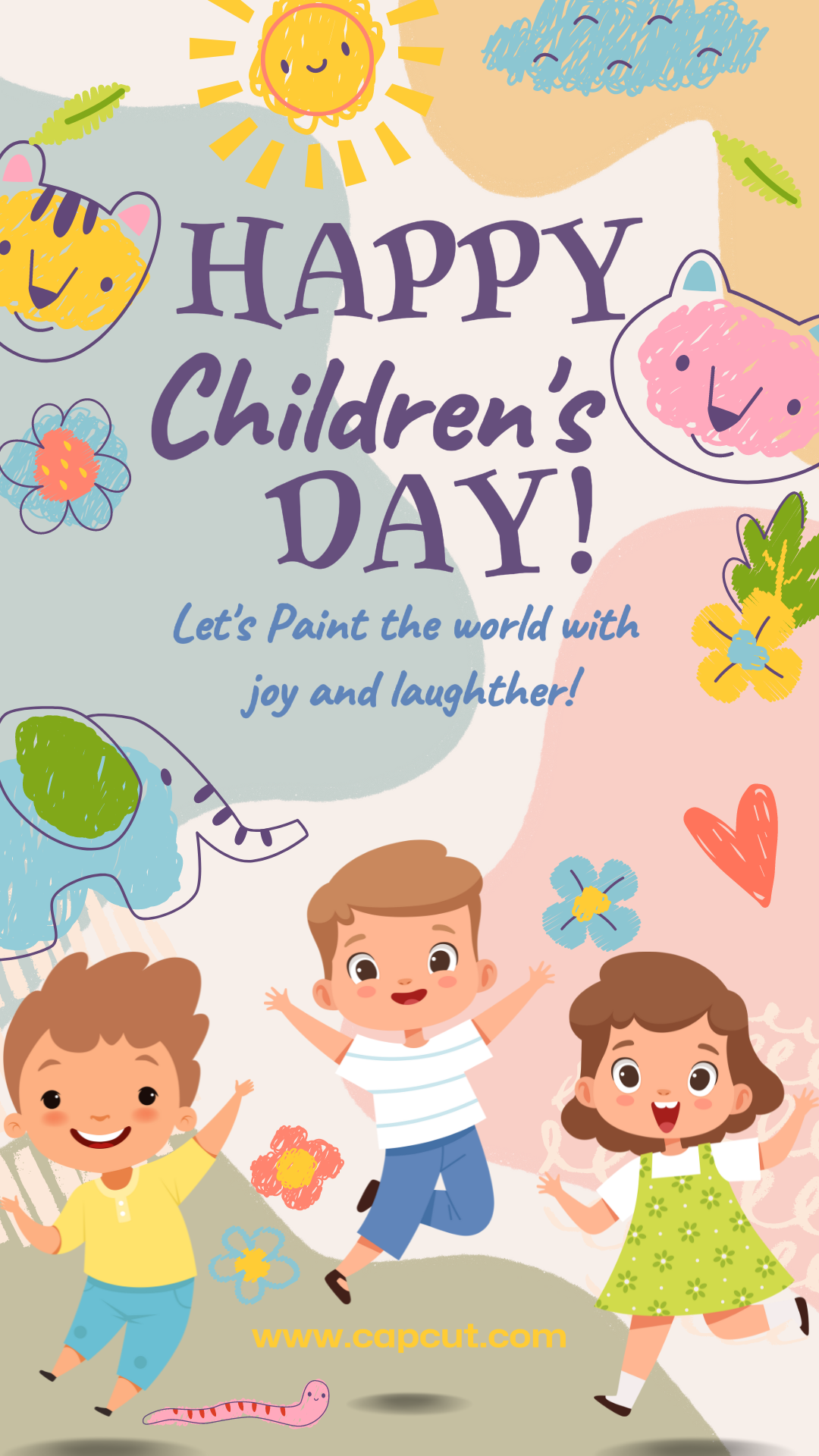 Children's day Creative Poster Tik Tok Illustration