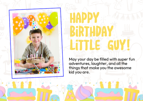 Tarjeta de felicitación de feliz cumpleaños sin marketing