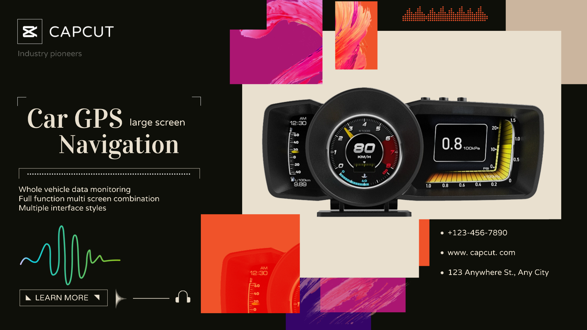 Produtos eletrônicos Carro GPS Exibição de produtos legal 