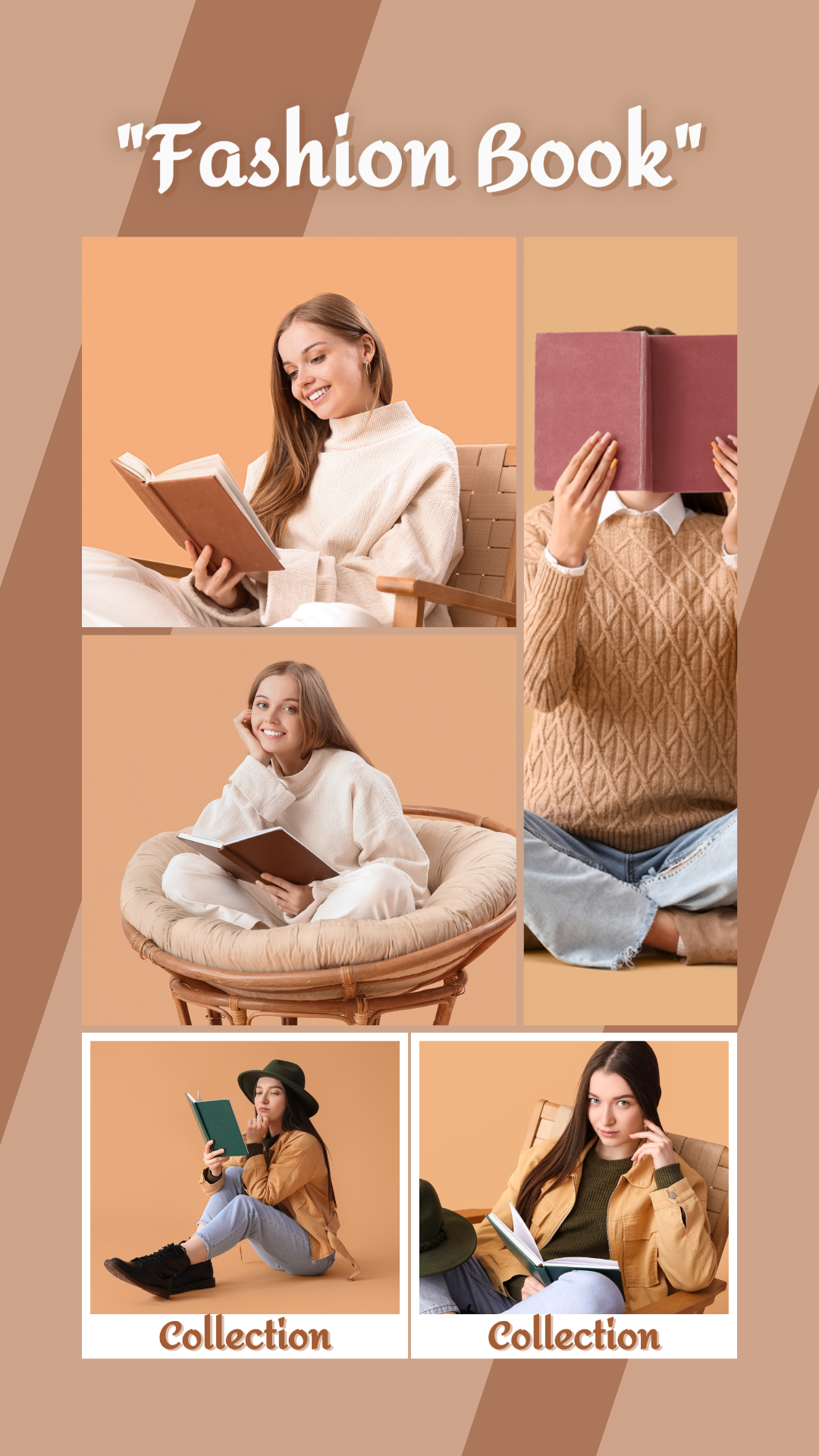 Affiche de marketing de collage minimaliste tiktok miranda livre de mode