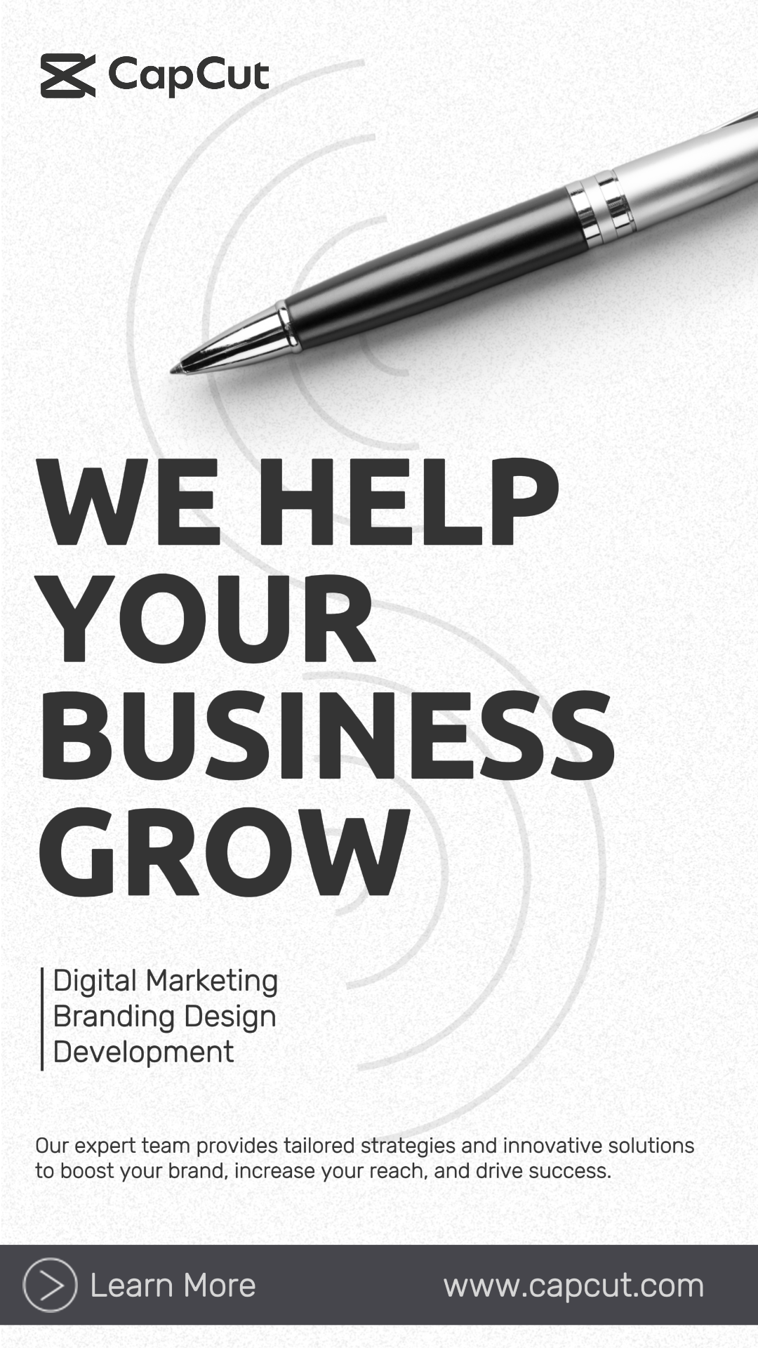 Business und Office - Marketing-Poster - Wir helfen Ihrem Unternehmen zu wachsen - Instagram Story