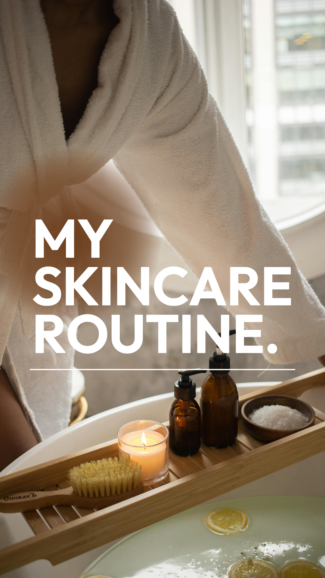 Tiktok Thumbnail Beauty and Care Skincare Routine Instagram Story Minimalist