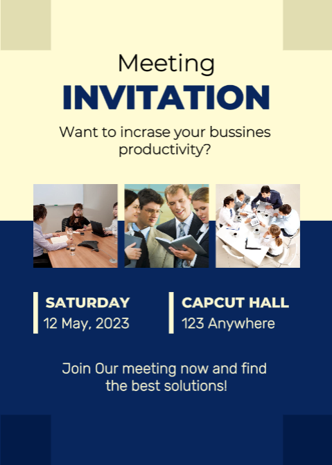Undangan Rapat Gaya Profesional Sederhana