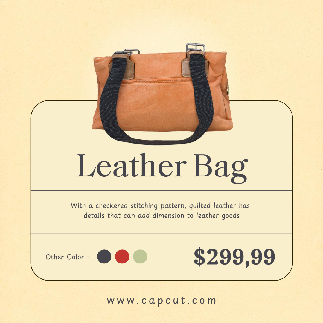 Roupas e sapatos bolsa de couro instagram post bege e preto 