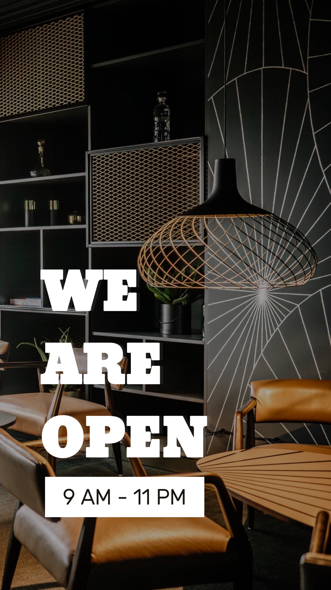 Poster kreatif bisnis dan kantor tiktok kami buka hitam