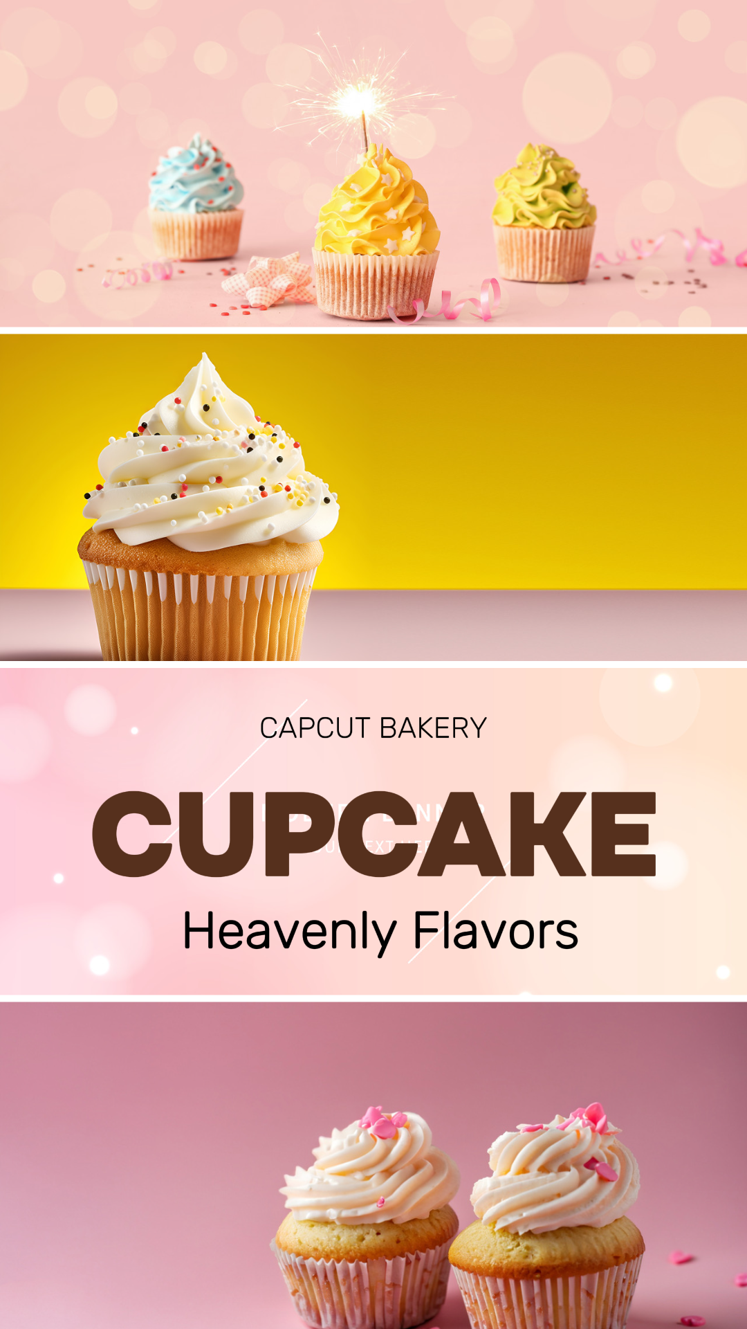 Póster de marketing de alimentos y bebidas Instagram Story cupcake