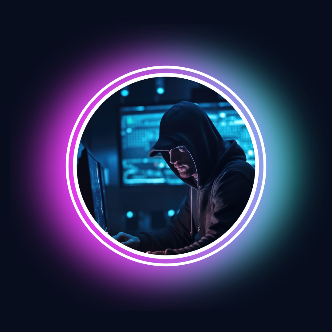 Fundo de néon de foto de perfil do Instagram sem marketing