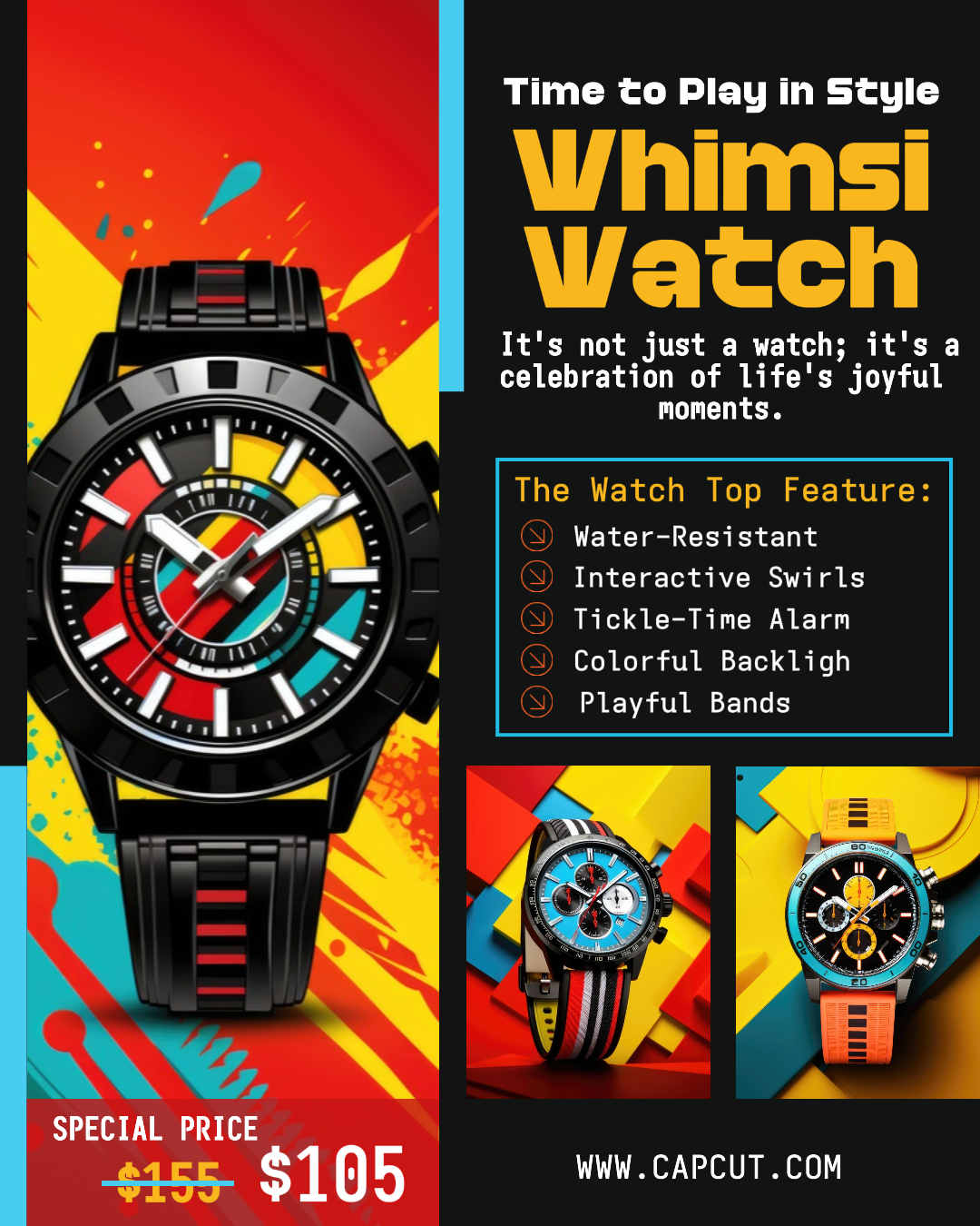 Fashion Playful Watch Produktanzeige Instagram Po