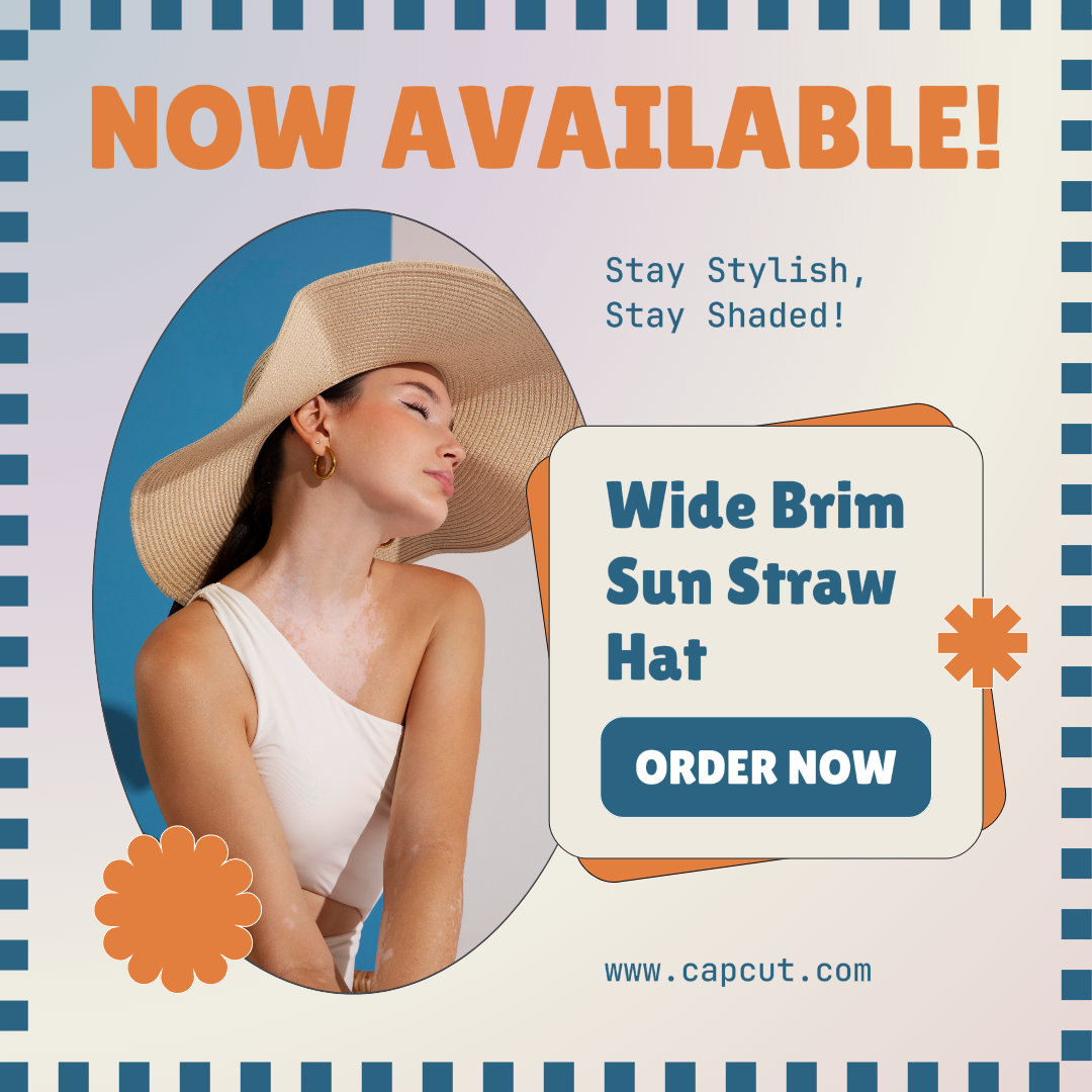 Kleidung und Schuhe Marketing jetzt verfügbar Strohhut Bule und Orange