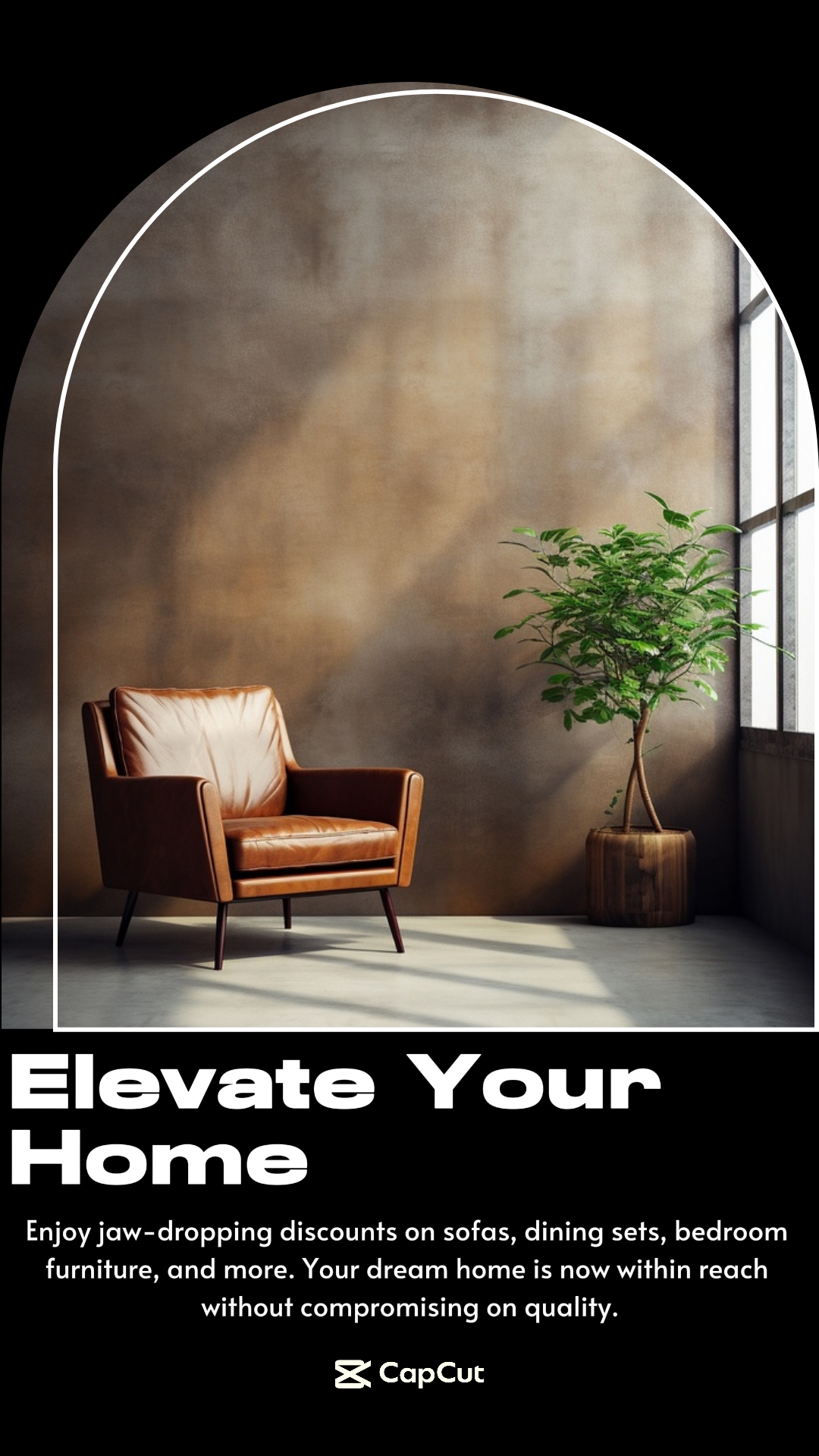 Marketing Poster Sofa Furniture Product display black minimalist